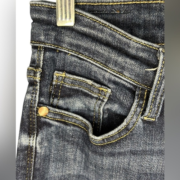 Judy Blue Skinny Fit Jeans Slanted Hem Blue Distressed Women’s Size 27 JB82326MD - Picture 5 of 16